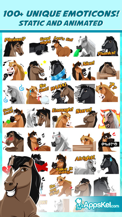 Quartermoji: American Quarter Horse Emoji Stickers screenshot 2