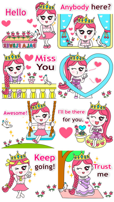 Cute Princess Stickers! screenshot 3
