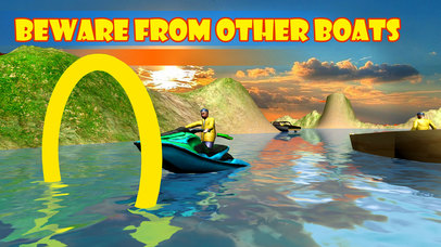 3D Jet Ski Drive Sim Rings Water Play screenshot 4