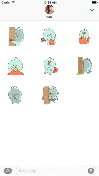 Fat Bunny And Friend - Animated Stickers screenshot 2