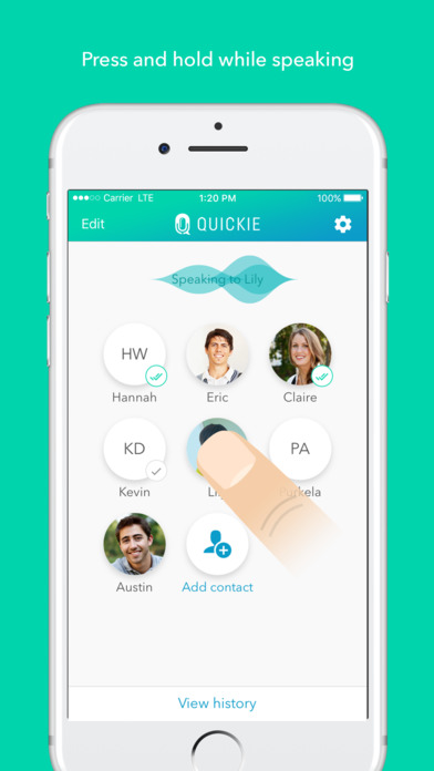 Quickie - Instant Voice Messaging screenshot 3