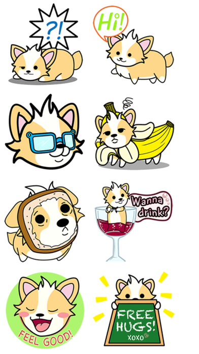 Cheerful Puppy Stickers screenshot 3