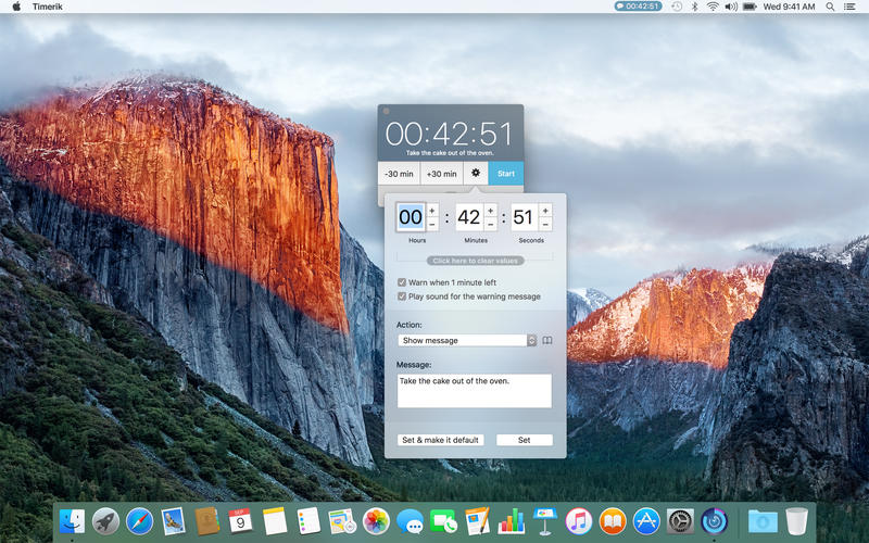 Timerik for Mac 1.2 破解版 - 小巧灵活的定时闹钟程序