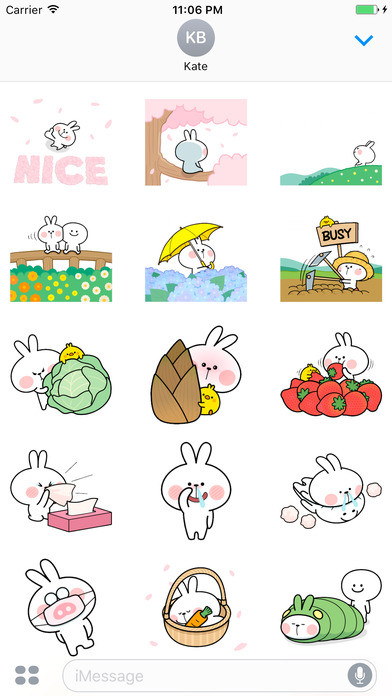 The Bunny Brat Spring Stickers screenshot 2