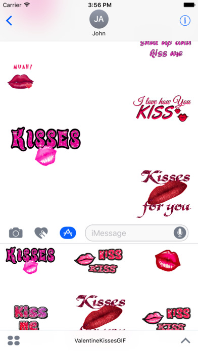 Love Kiss Gif sticker screenshot 2