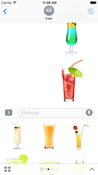 Cocktails Party HD Stickers for iMessage screenshot 4