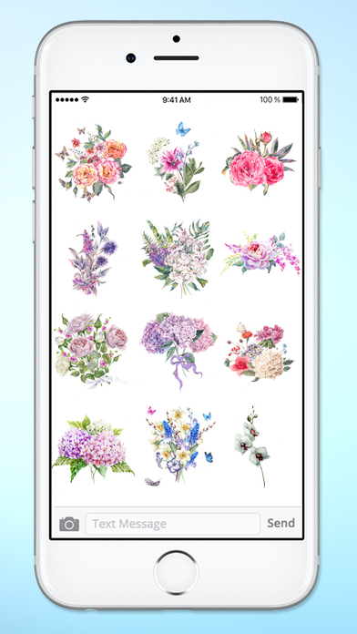 Watercolor Flower Bouquets Sticker Pack screenshot 4