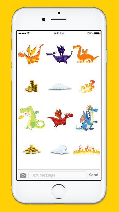 Cute and Funny Dragons and Treasure Sticker Pack screenshot 4
