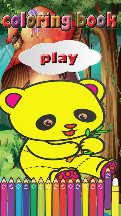 Panda Cute Coloring Games for kids Second Edition screenshot 2
