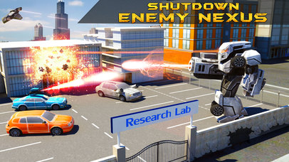 Futuristic Robot Fighting Real Car War Simulator screenshot 3