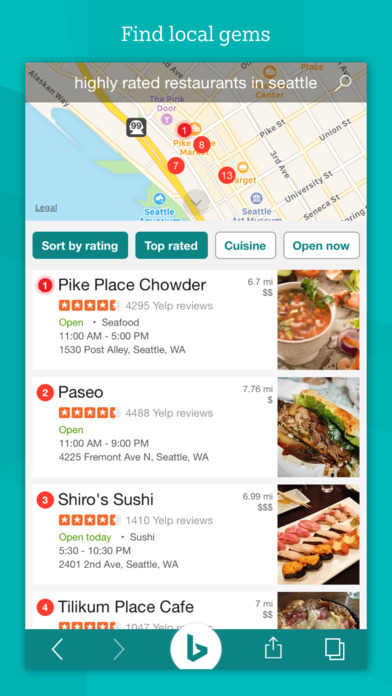 Screenshots of Bing – Fast and beautiful mobile search engine for iPhone