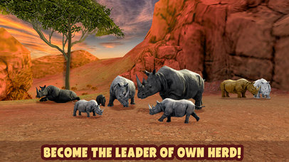 Rhino Wild Life Survival Simulator 3D screenshot 3