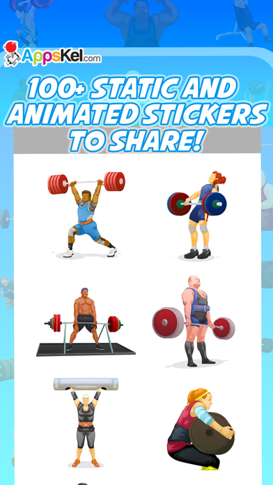 PowerMoji: Weight-Lifting Emoji & Stickers App screenshot 4