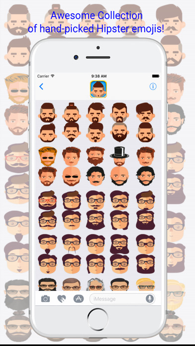 HipsterMoji - Hipster Emojis Keyboard screenshot 3