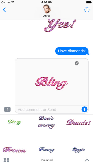 Textmoji Stickers - Diamond Edition screenshot 2