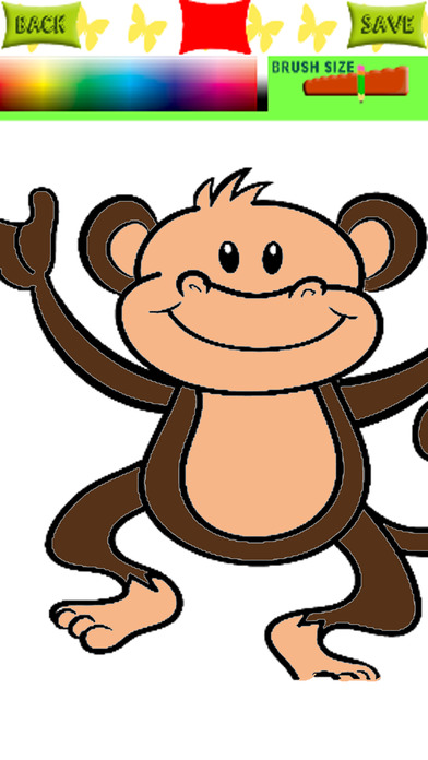 Draw Panda Monkey Coloring Page Game Free screenshot 3