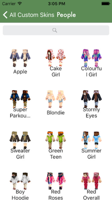Most popular GIRL skins for minecraft pe screenshot 2