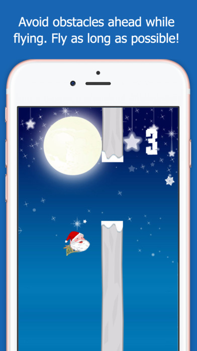 Flappy Santa - Fly & Jump with Santa like a Bird ! screenshot 2