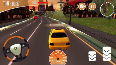 Taxi simulator – City cab driver in traffic rush screenshot 2
