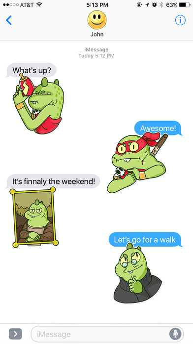 Alien Lizard Stickers screenshot 3
