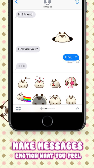 Mochi Cat สติกเกอร์ สำหรับ iMessage screenshot 2
