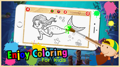 Mermaid Coloring Book for Little Kids screenshot 2