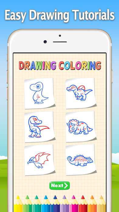 How to Draw Dinosaurs - Dino Drawing and Coloring screenshot 3