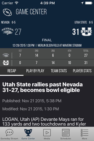 Utah State Gameday screenshot 2