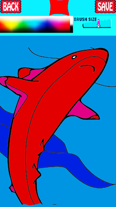 Big Shark Coloring Book Games For Kids Edition screenshot 2