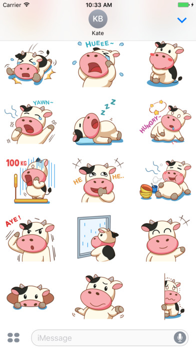 Momo Cow Stickers screenshot 3