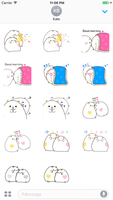 Animated Couple Hamster Sticker screenshot 4