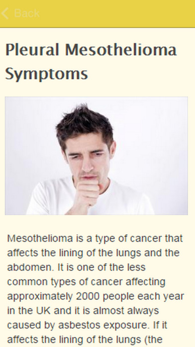 Mesothelioma Symptoms screenshot 2