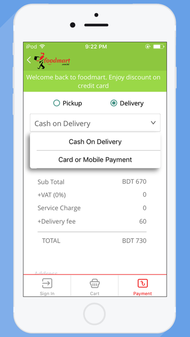 Foodmart- food delivery screenshot 4