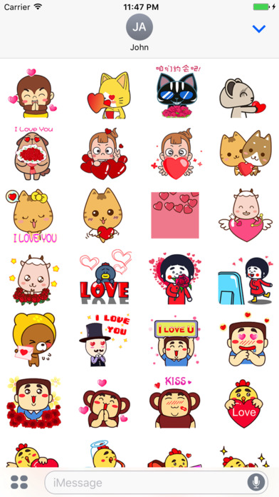 Valentine I Love You Stickers screenshot 3