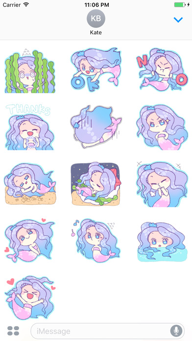 Hinata The Little Mermaid Stickers screenshot 3