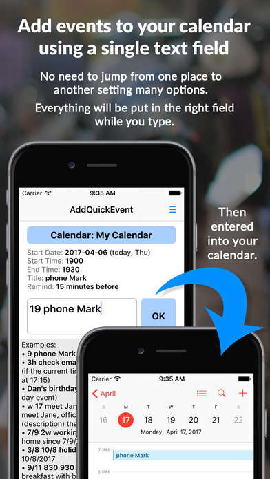 Add Quick Event to calendar screenshot 2