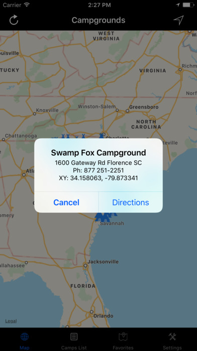South Carolina – Campgrounds & RV Parks screenshot 2