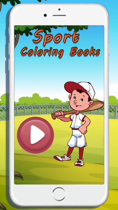 Sport baseball coloring  games for kids screenshot 2