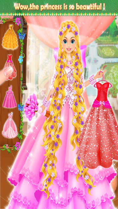 Princess Long Hair Salon: Games for Girls screenshot 3
