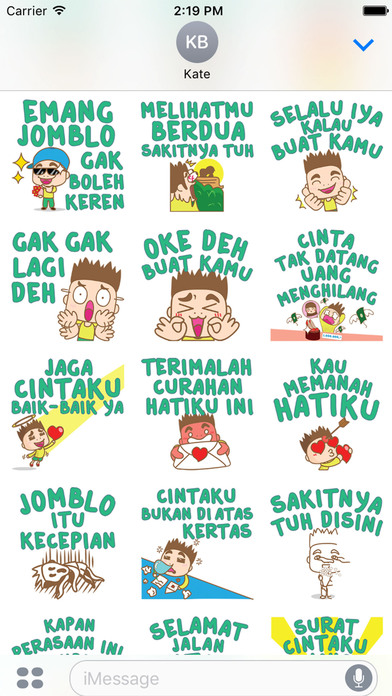 Untung the single guy for iMessage Sticker screenshot 2