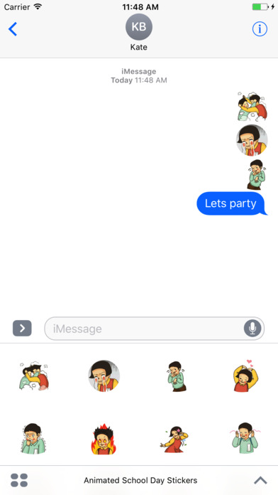 Animated School Day Stickers For iMessage screenshot 3