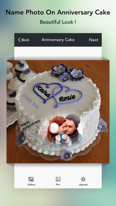 Name on Anniversary Cake free screenshot 4