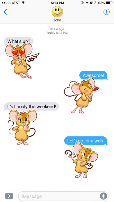 Little Merry Mouse Stickers screenshot 3
