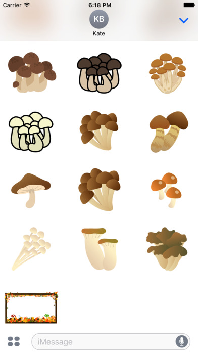 Appetizing mushroom stickers screenshot 3