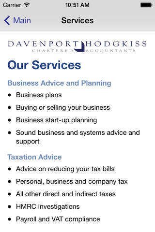 Davenport Hodgkiss Tax App screenshot 2