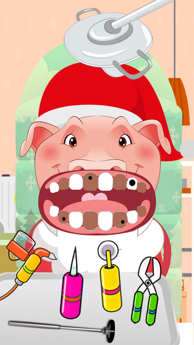 Santa Claus Pig - Christmas Dentist Games screenshot 2