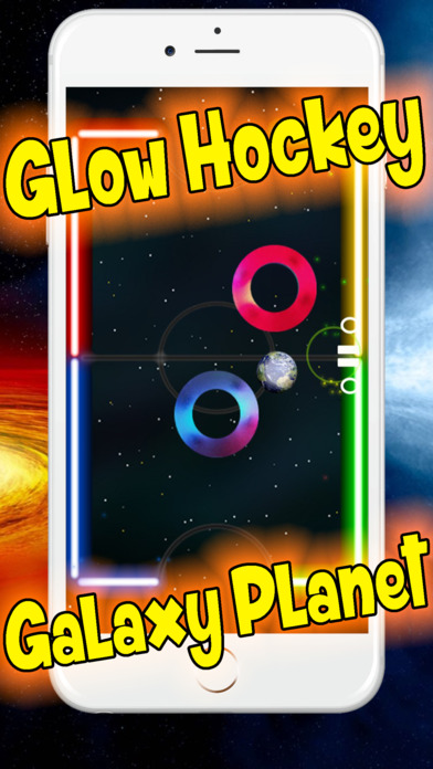Glow Hockey Galaxy Planet screenshot 2