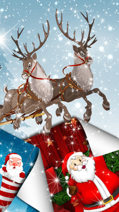 Oh Deer - Santa Spreads Holiday Cheer on Wallpaper screenshot 2