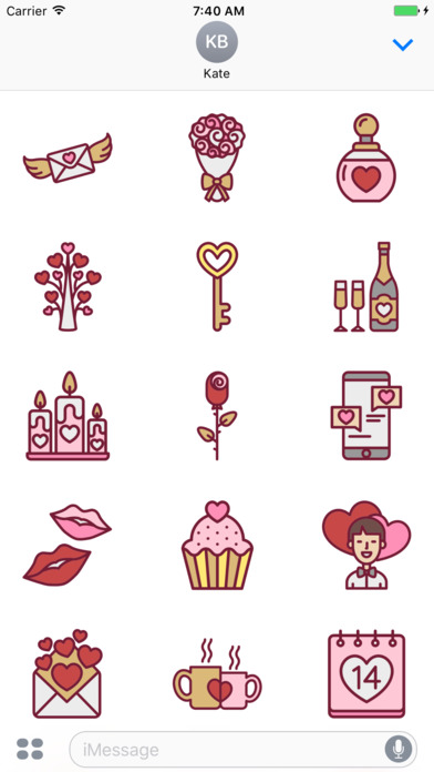 Valentine's Day & Love Stickers screenshot 3