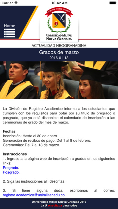 Universidad Militar Nueva Granada screenshot 3
